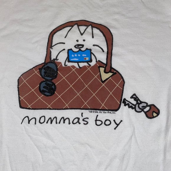 - Momma's Boy dog tshirt M/L NWOT - Picture 2 of 5